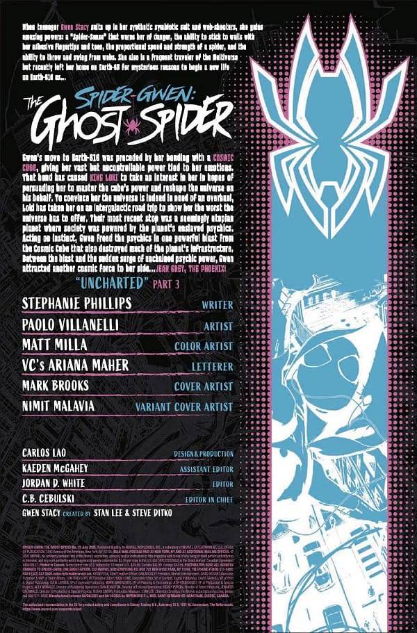 Interior preview page from SPIDER-GWEN: THE GHOST-SPIDER #13 MARK BROOKS COVER
