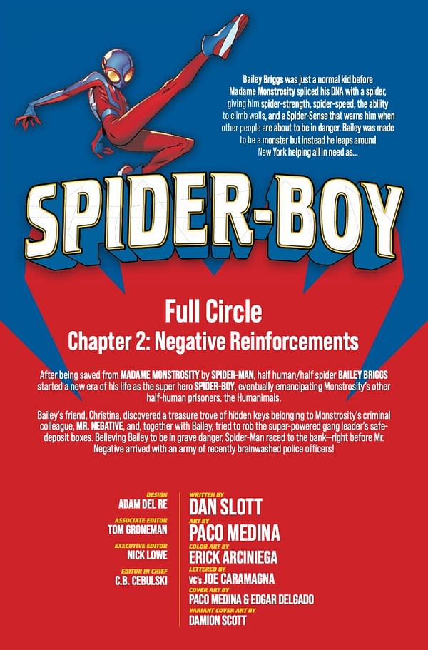 Interior preview page from SPIDER-BOY #19 PACO MEDINA COVER