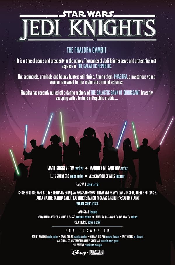 Interior preview page from STAR WARS: JEDI KNIGHTS #4 RAHZZAH COVER