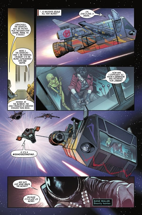 Interior preview page from STAR WARS: JEDI KNIGHTS #4 RAHZZAH COVER