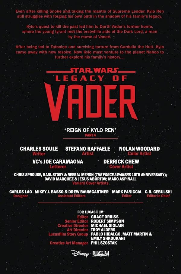 Interior preview page from STAR WARS: LEGACY OF VADER #4 DERRICK CHEW COVER