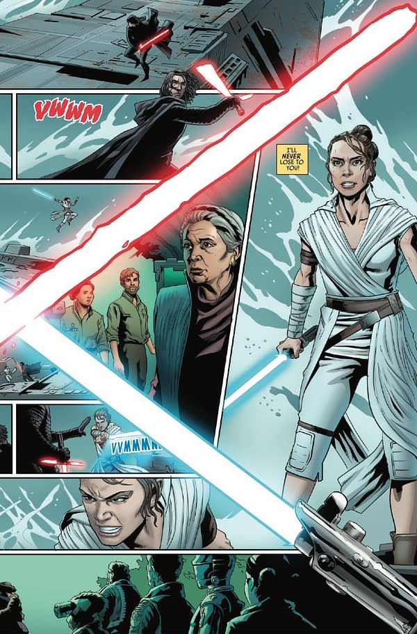 Interior preview page from STAR WARS: THE RISE OF SKYWALKER ADAPTATION #4 PHIL NOTO COVER