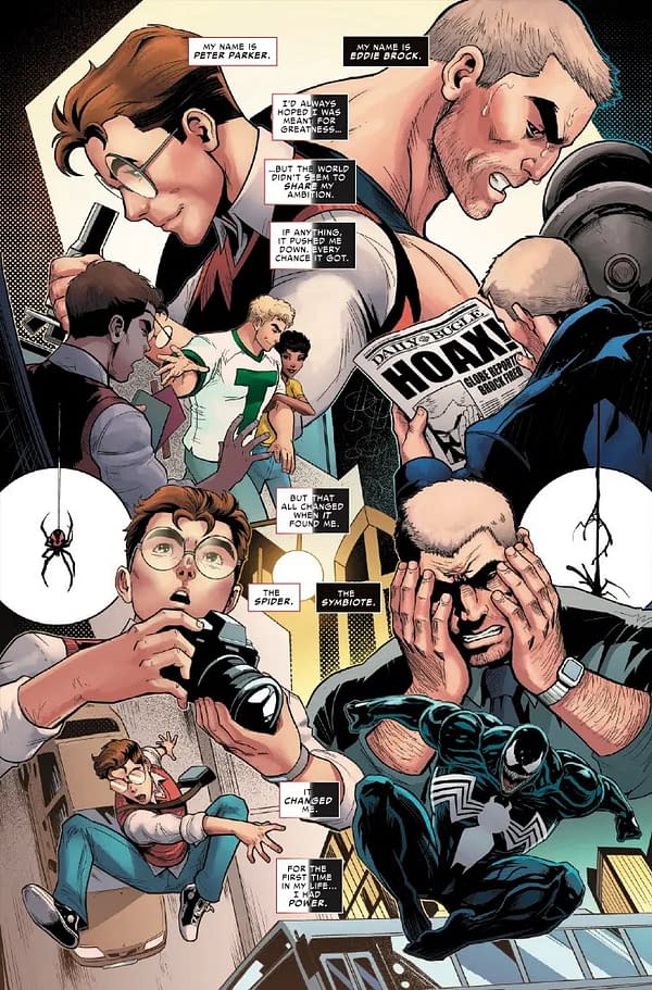Interior preview page from SPIDER-VERSE VS. VENOMVERSE #1 LUCIANO VECCHIO COVER