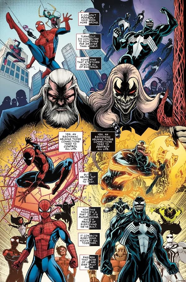 Interior preview page from SPIDER-VERSE VS. VENOMVERSE #1 LUCIANO VECCHIO COVER