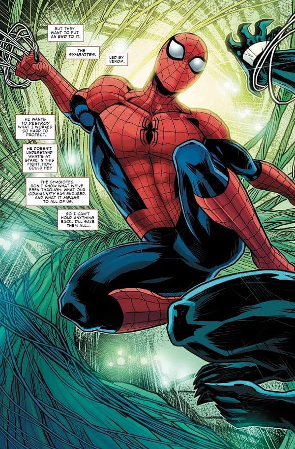 Interior preview page from SPIDER-VERSE VS. VENOMVERSE #1 LUCIANO VECCHIO COVER