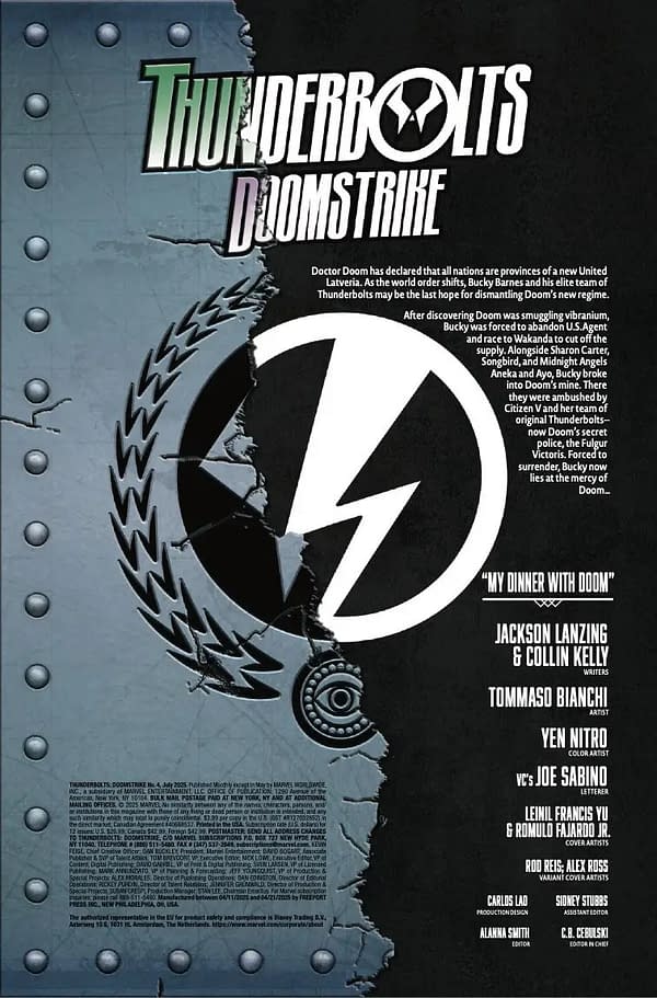Interior preview page from THUNDERBOLTS: DOOMSTRIKE #4 LEINIL YU COVER