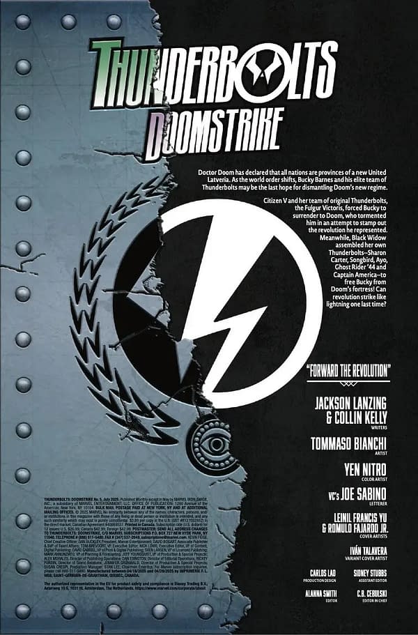 Interior preview page from THUNDERBOLTS: DOOMSTRIKE #5 LEINIL YU COVER