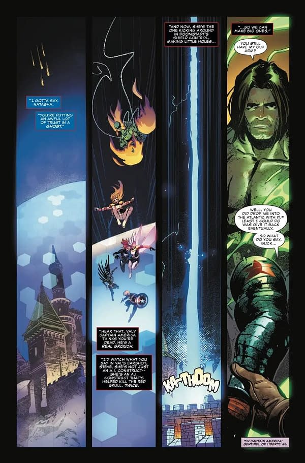 Interior preview page from THUNDERBOLTS: DOOMSTRIKE #5 LEINIL YU COVER