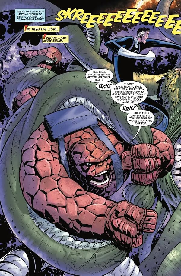 Interior preview page from THE THING #1 NICK BRADSHAW COVER