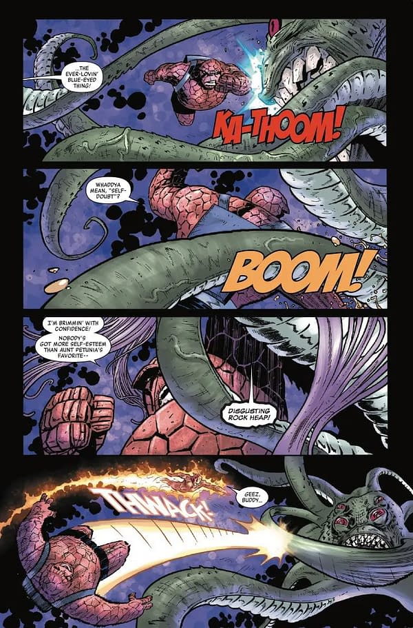 Interior preview page from THE THING #1 NICK BRADSHAW COVER