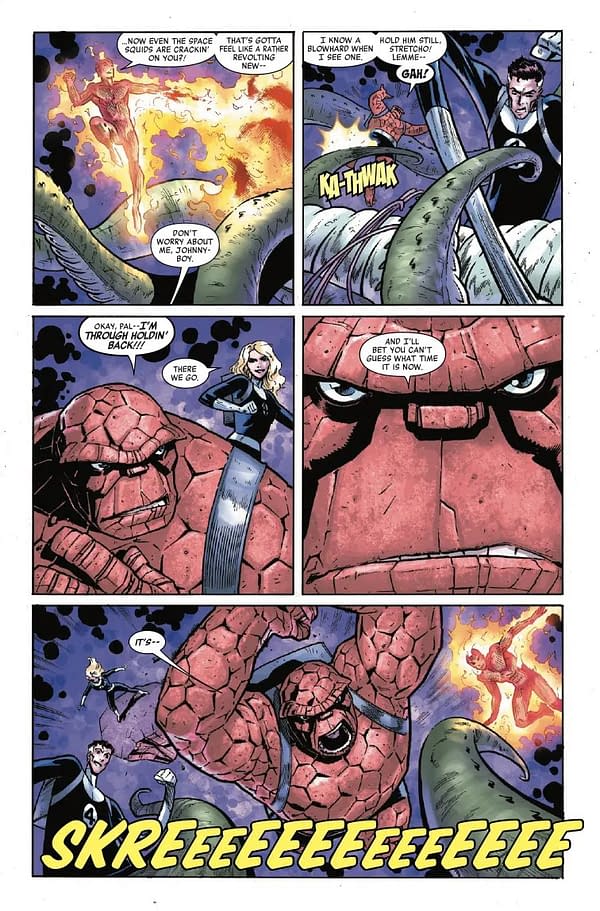 Interior preview page from THE THING #1 NICK BRADSHAW COVER
