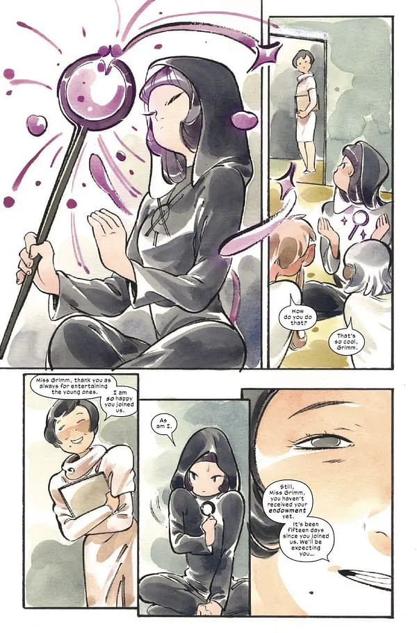 Interior preview page from ULTIMATE X-MEN #15 PEACH MOMOKO COVER