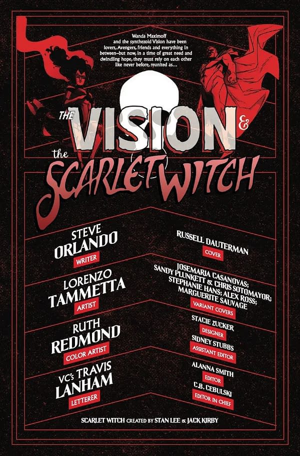 Interior preview page from VISION AND SCARLET WITCH #1 RUSSELL DAUTERMAN COVER