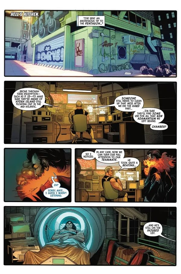 Interior preview page from WEAPON X-MEN #4 CHRISCROSS COVER