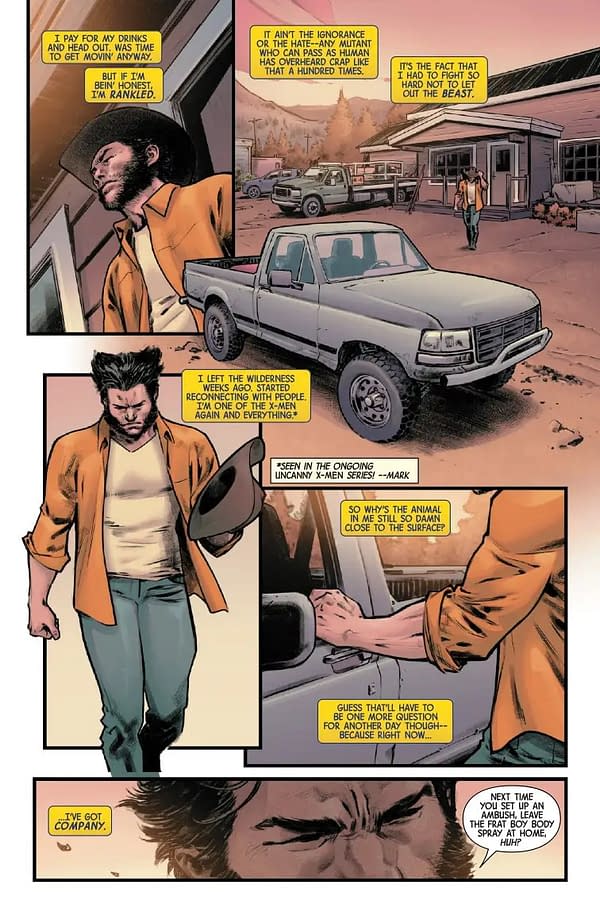 Interior preview page from WOLVERINE #9 MARTIN COCCOLO COVER