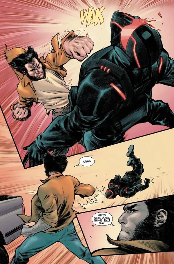 Interior preview page from WOLVERINE #9 MARTIN COCCOLO COVER