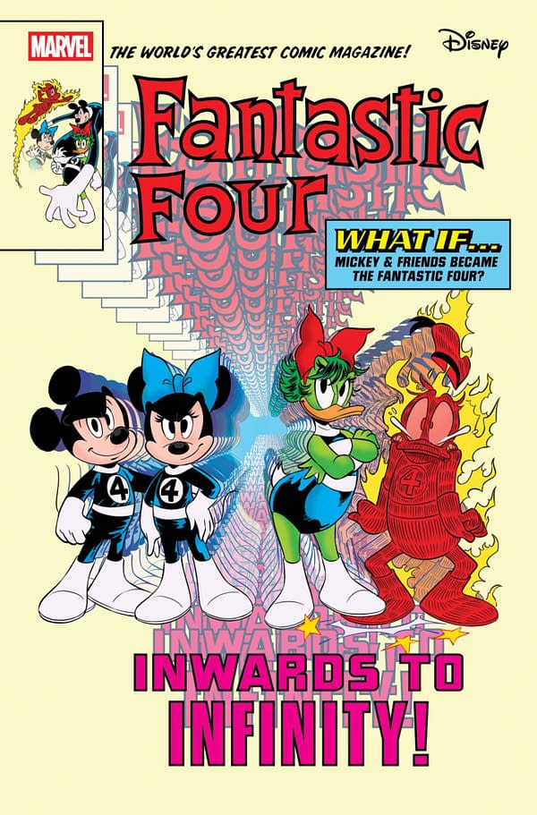 Cover image for FANTASTIC FOUR #33 GIULIA LOMURNO DISNEY WHAT IF? FANTASTIC FOUR HOMAGE VARIANT [DOOM]