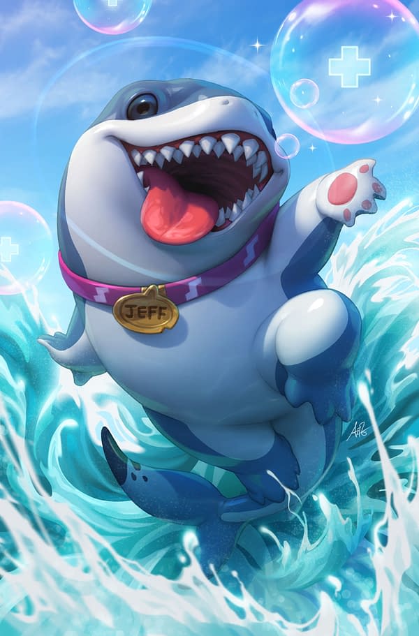 Cover image for JEFF THE LAND SHARK #1 ARTGERM MARVEL RIVALS VIRGIN VARIANT