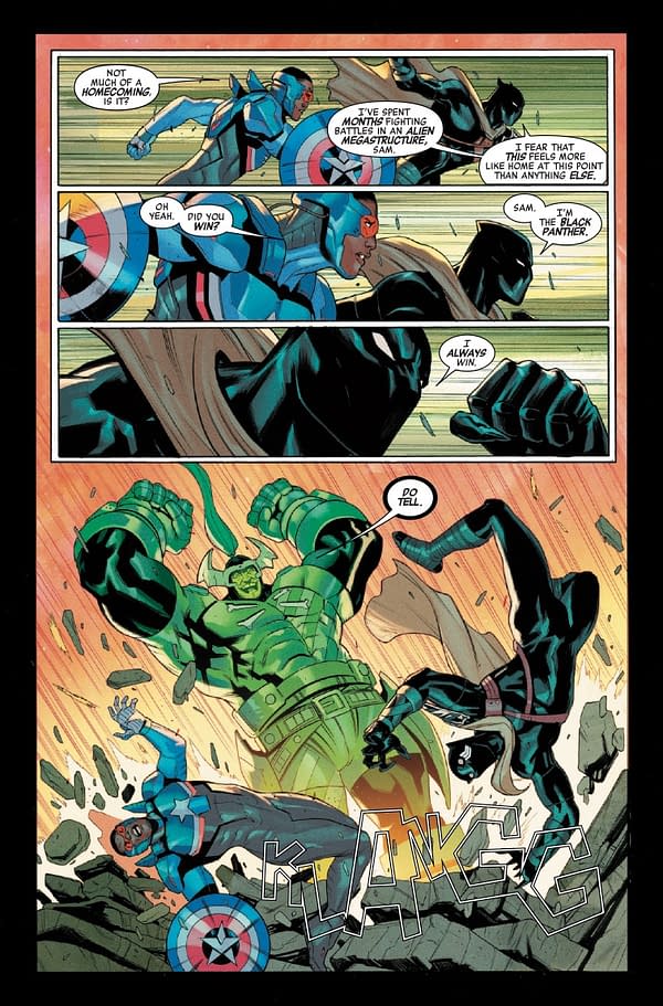 Interior preview page from AVENGERS #28 VALERIO SCHITI COVER