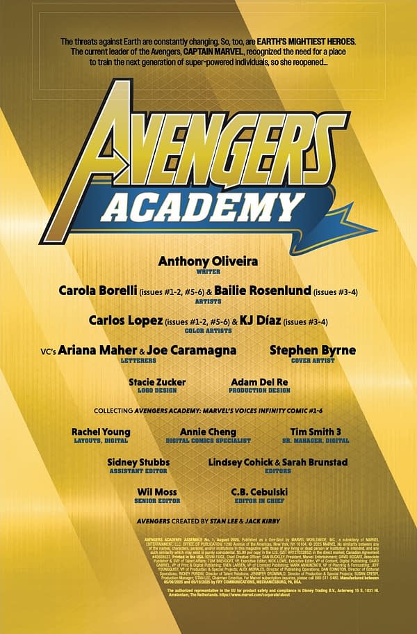 Interior preview page from AVENGERS ACADEMY ASSEMBLE #1 STEPHEN BRYNE COVER
