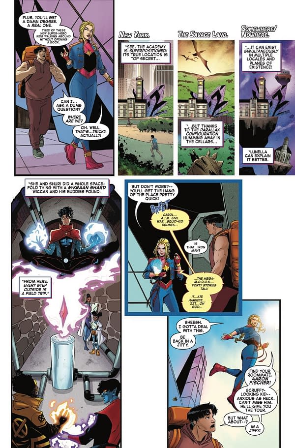 Interior preview page from AVENGERS ACADEMY ASSEMBLE #1 STEPHEN BRYNE COVER