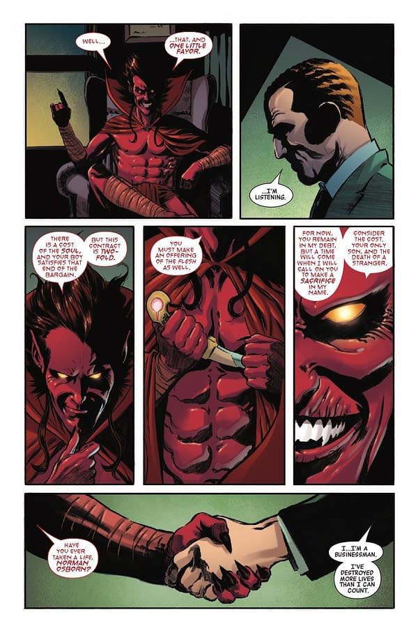 Interior preview page from BRING ON THE BAD GUYS: GREEN GOBLIN #1 LEE BERMEJO COVER
