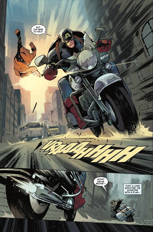 Interior preview page from CAPTAIN AMERICA #1 BEN HARVEY COVER