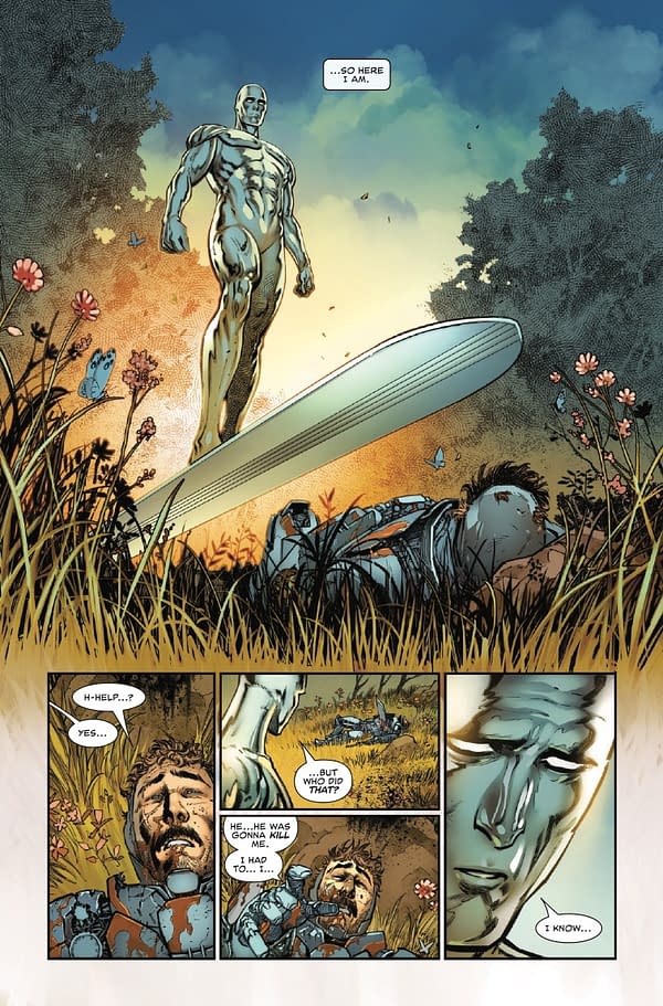 Interior preview page from DEATH OF THE SILVER SURFER #1 DIKE RUAN COVER