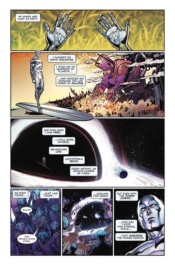 Interior preview page from DEATH OF THE SILVER SURFER #1 DIKE RUAN COVER