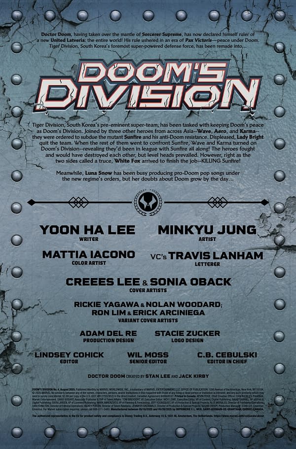 Interior preview page from DOOM'S DIVISION #4 CREEES LEE COVER