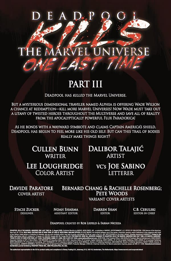 Interior preview page from DEADPOOL KILLS THE MARVEL UNIVERSE ONE LAST TIME #3 DAVIDE PARATORE COVER