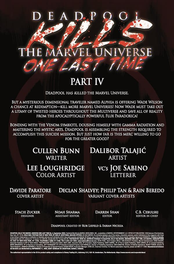Interior preview page from DEADPOOL KILLS THE MARVEL UNIVERSE ONE LAST TIME #4 DAVIDE PARATORE COVER