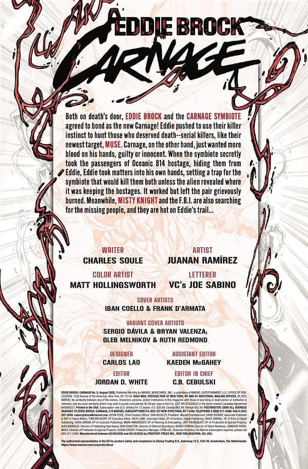 Interior preview page from EDDIE BROCK: CARNAGE #5 JESUS SAIZ COVER