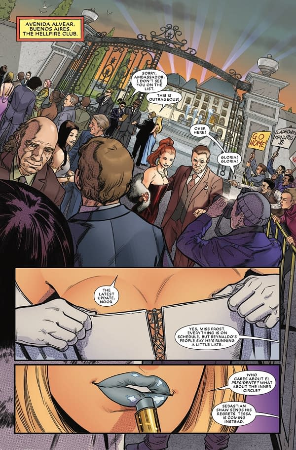 Interior preview page from EMMA FROST: THE WHITE QUEEN #1 DAVID NAKAYAMA COVER