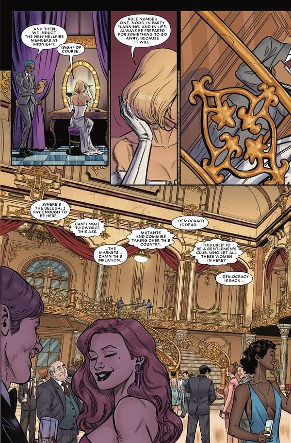Interior preview page from EMMA FROST: THE WHITE QUEEN #1 DAVID NAKAYAMA COVER
