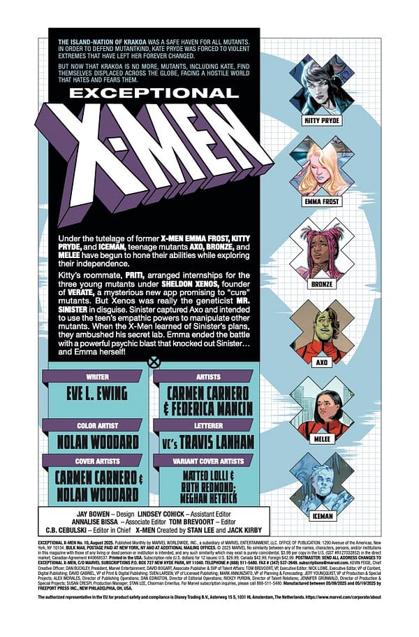 Interior preview page from EXCEPTIONAL X-MEN #10 CARMEN CARNERO COVER