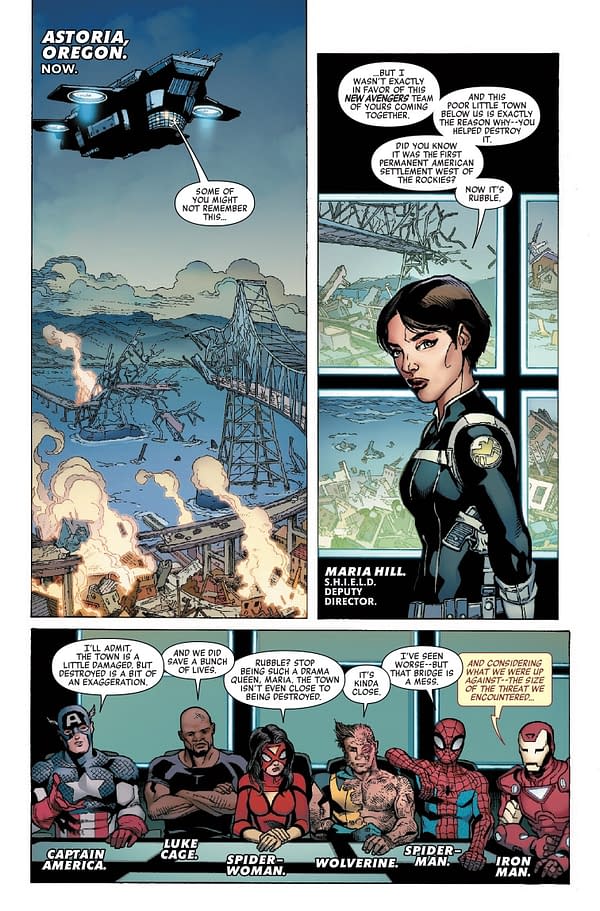 Interior preview page from GODZILLA VS. AVENGERS #1 LEINIL YU COVER