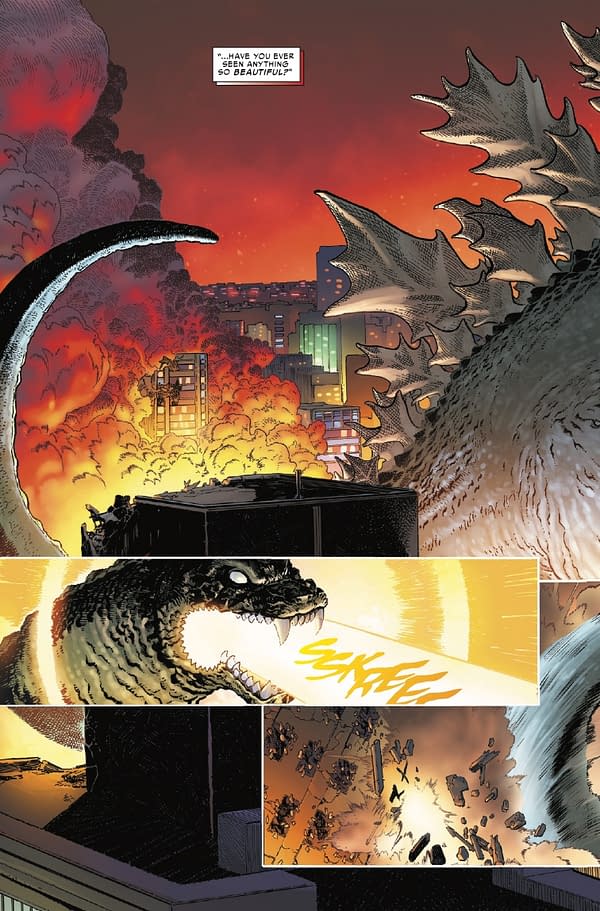 Interior preview page from GODZILLA VS. THOR #1 MARK BROOKS COVER