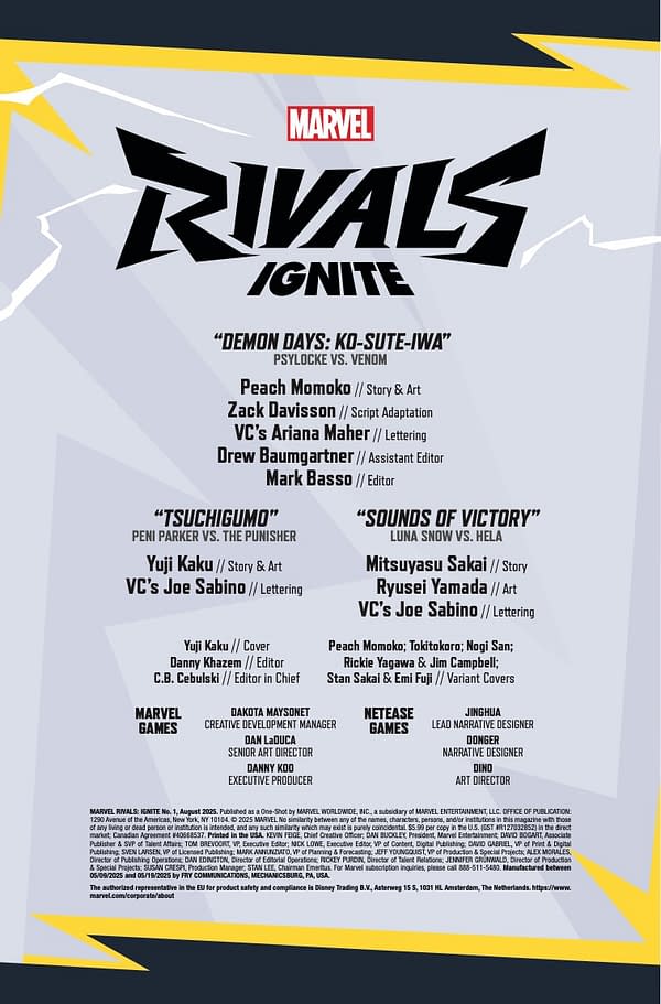 Interior preview page from MARVEL RIVALS: IGNITE #1 YUJI KAKU COVER