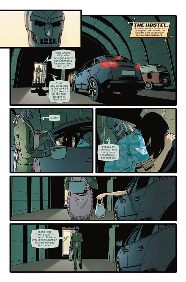 Interior preview page from RUNAWAYS #1 STEPHANIE HANS COVER