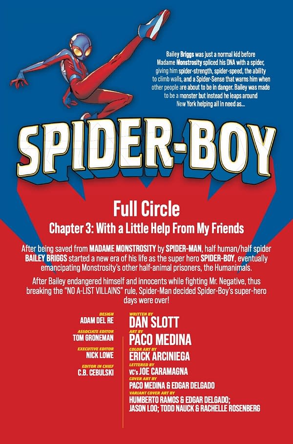 Interior preview page from SPIDER-BOY #20 PACO MEDINA COVER
