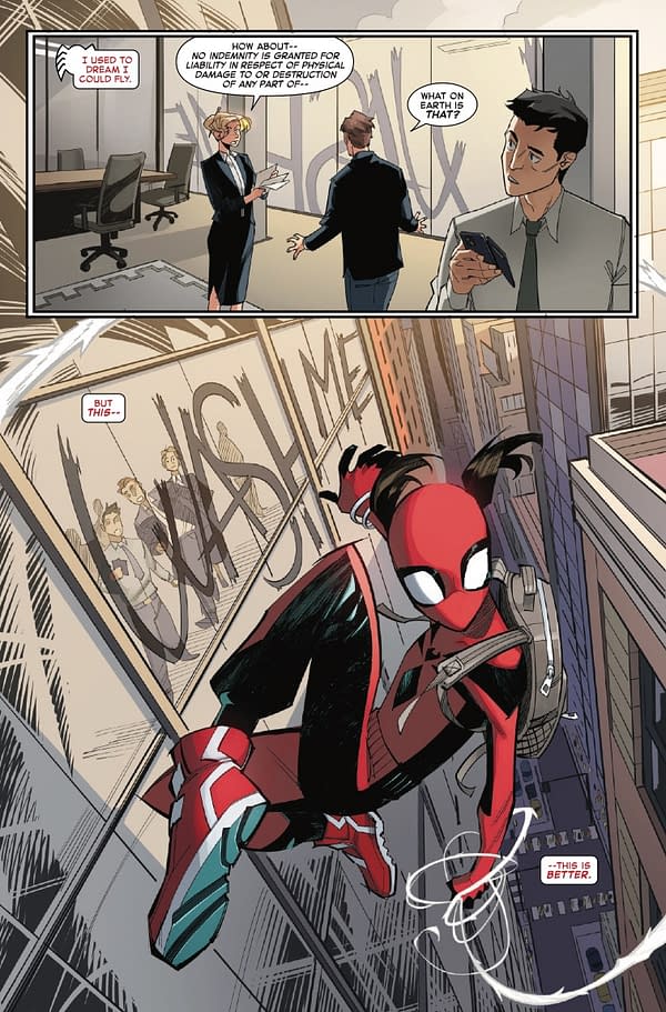 Interior preview page from SPIDER-GIRL #1 DAVID NAKAYAMA COVER
