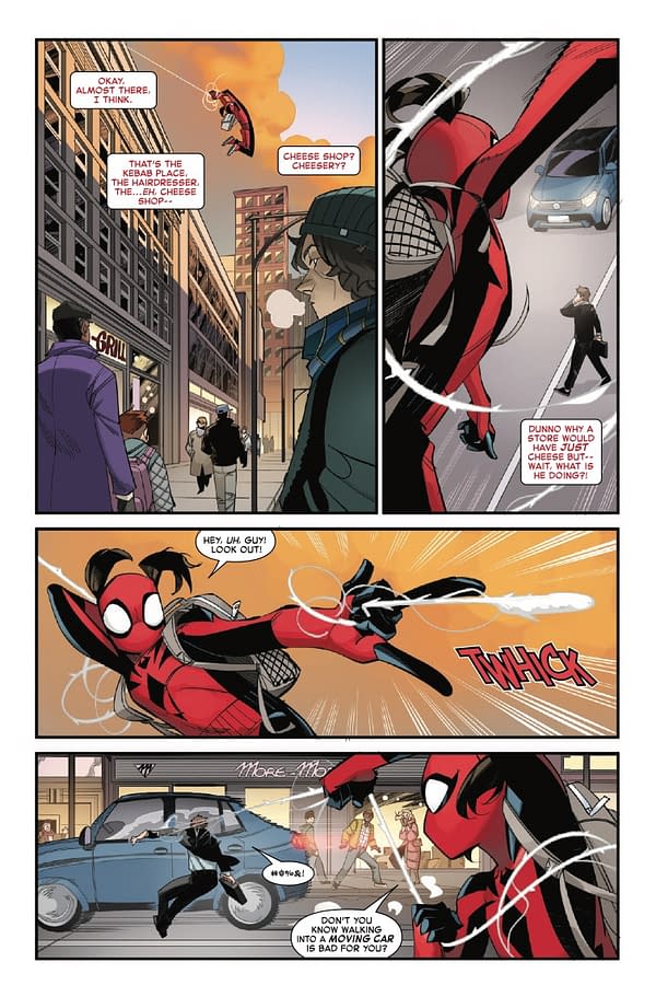 Interior preview page from SPIDER-GIRL #1 DAVID NAKAYAMA COVER