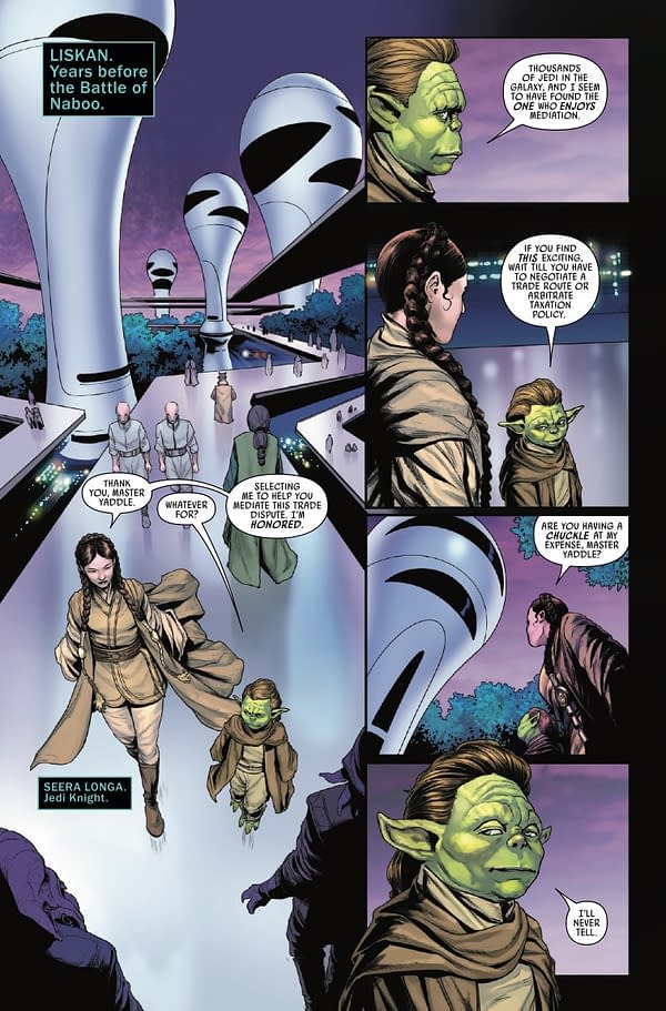 Interior preview page from STAR WARS: JEDI KNIGHTS #5 RAHZZAH COVER