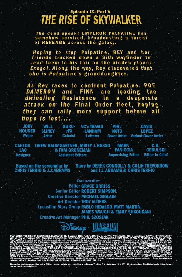 Interior preview page from STAR WARS: THE RISE OF SKYWALKER ADAPTATION #5 PHIL NOTO COVER