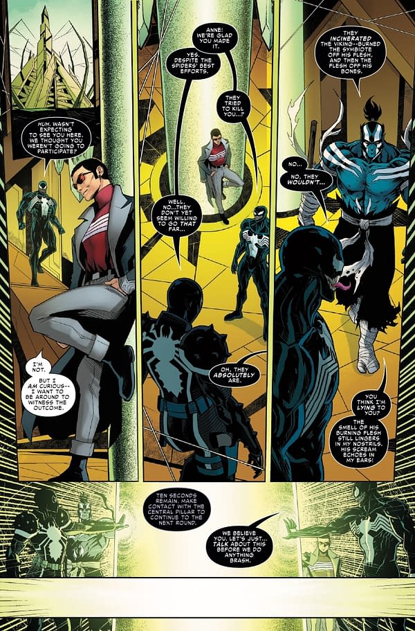 Interior preview page from SPIDER-VERSE VS. VENOMVERSE #2 LUCIANO VECCHIO COVER