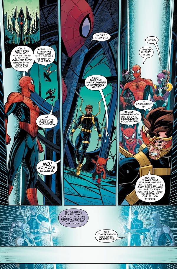 Interior preview page from SPIDER-VERSE VS. VENOMVERSE #2 LUCIANO VECCHIO COVER