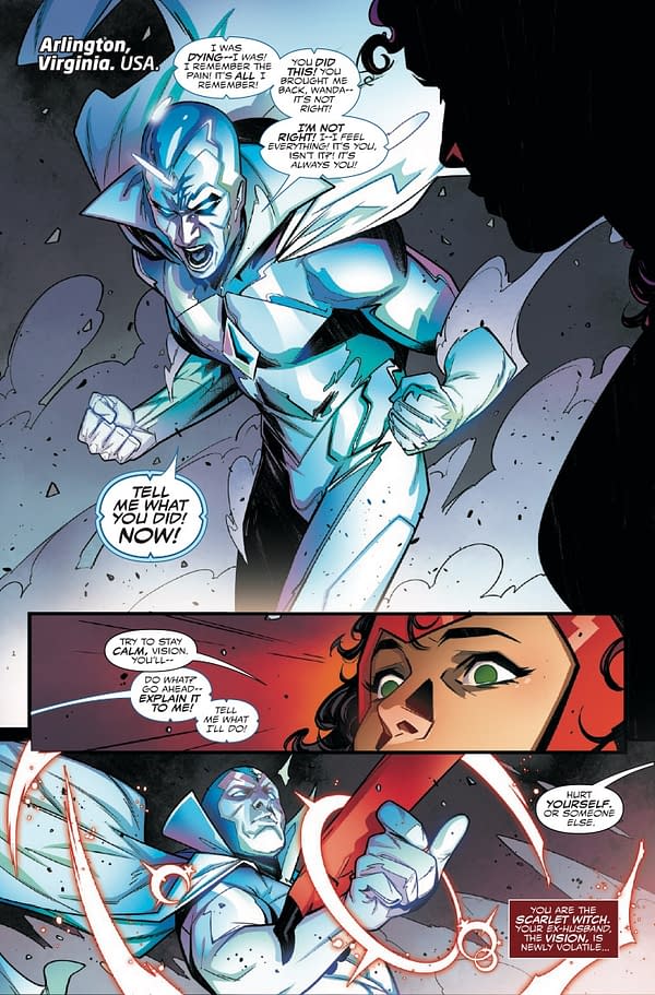 Interior preview page from VISION AND THE SCARLET WITCH #2 RUSSELL DAUTERMAN COVER