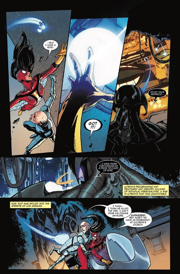 Interior preview page from WEST COAST AVENGERS #8 BEN HARVEY COVER