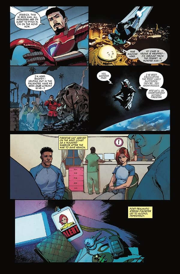 Interior preview page from WEST COAST AVENGERS #8 BEN HARVEY COVER